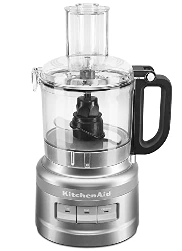 KitchenAid 7 Cup Food Processor Plus Chop Puree Knead Shred Slice - Silver, Refurbished