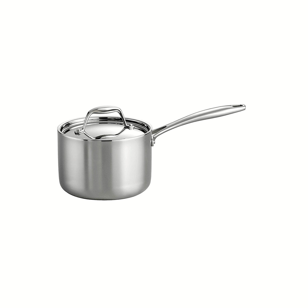 Tramontina 80116/022DS 2QT Gourmet Tri-Ply Clad Covered Sauce Pan, Stainless Steel - Induction Ready, Dishwasher Safe, Oven Safe COOKPOT