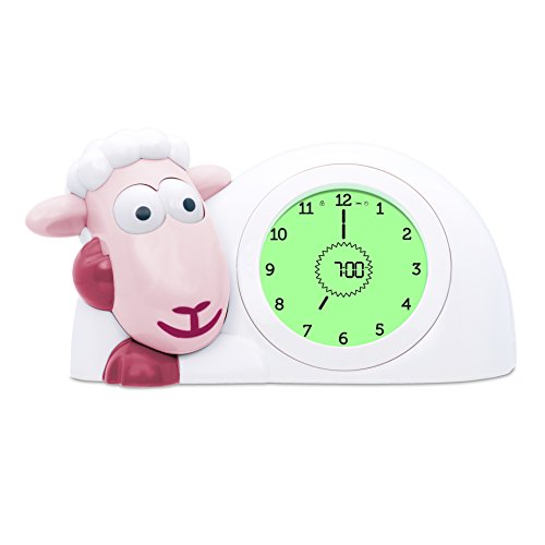 Zazu Sam Sleep Trainer Alarm Clock and Nightlight, Pink