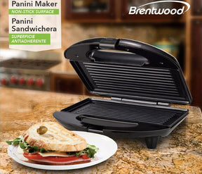 Brentwood - Non-Stick Panini Press and Sandwich Maker, Black