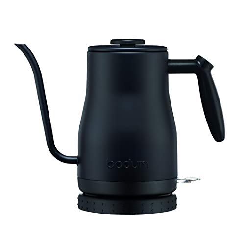 Bodum 11940-01US Bistro Gooseneck Electric Water Kettle, 1 Liter, 34 Ounce, Black