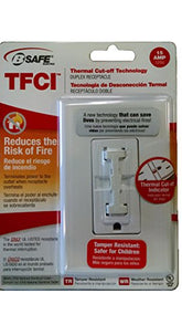 BSafe Electric TFCI 15amp Outlet w/ Faceplate, White Child Safe