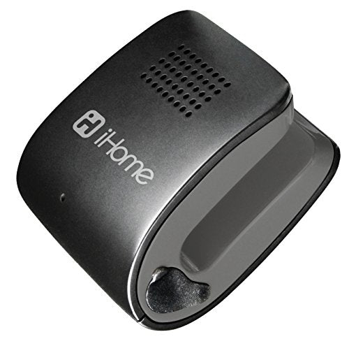 iHome iWBT1B Water Resistant Rechargeable Wearable Mini Bluetooth Speaker with Speakerphone & Aux, Black