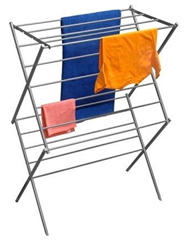 YBM HOME 2 Tier Deluxe Foldable Clothes Steel Drying Rack