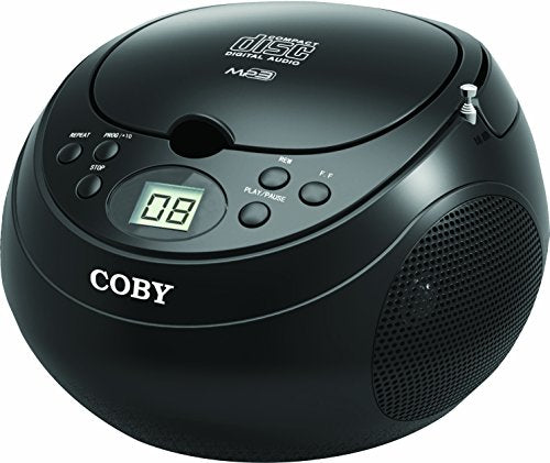 Coby MPCD170BLK CD MP3 Boombox with AM/FM Radio and AUX, Black