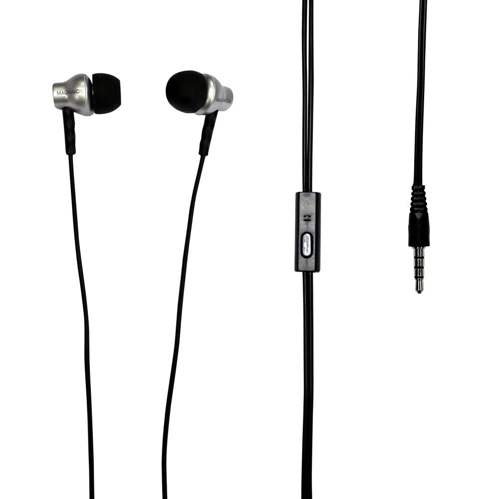 Magnavox MHP4851SG Ear Silicon Earbuds with Microphone - Gray