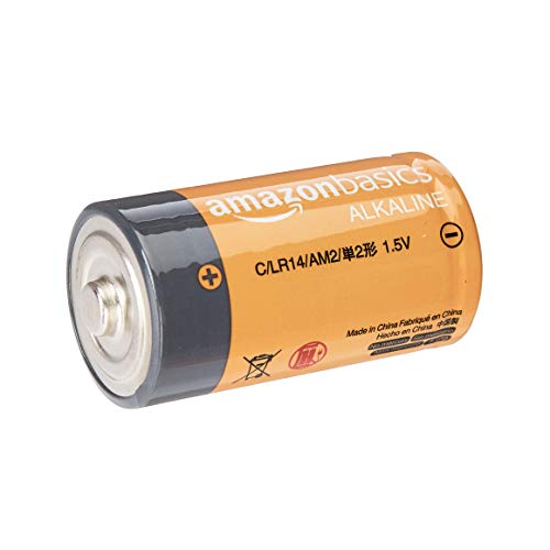 AmazonBasics C Cell 1.5 Volt Everyday Alkaline Batteries - Pack of 24 (Packaging may vary)