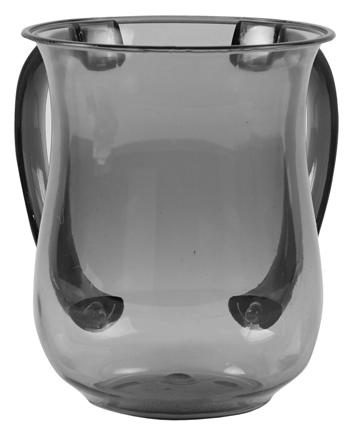 A&M Acrylic Wash Cup Grey With Black Handles 5"