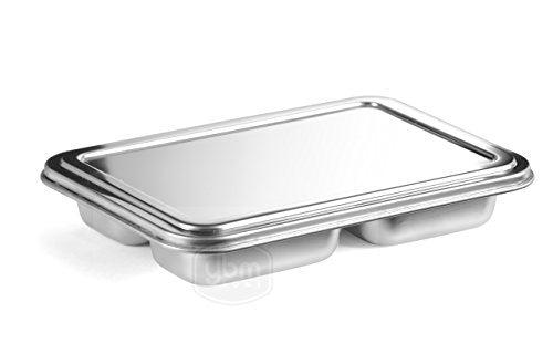 YBM Home Stainless Steel Lunch Container with Three Sections