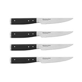 KitchenAid Gourmet 4-Piece Forged Triple Rivet Steak Knife Set, Black