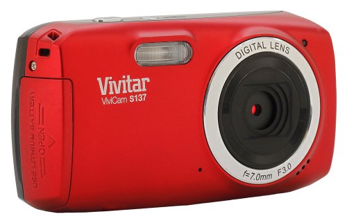 Vivitar 16.1MP 4x Digital Zoom Digital Camera with 3 Inch TFT, Rechargeable Battery, Red