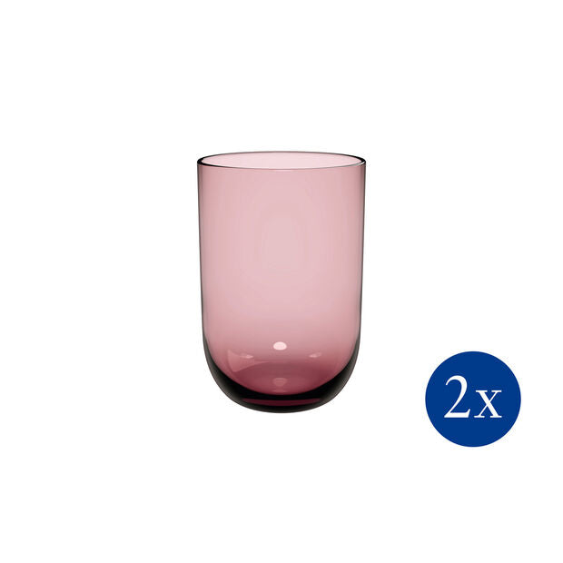 Villeroy & Boch Like Grape Purple 13oz Longdrink Tumbler Glass, Hand Wash, Set of 2