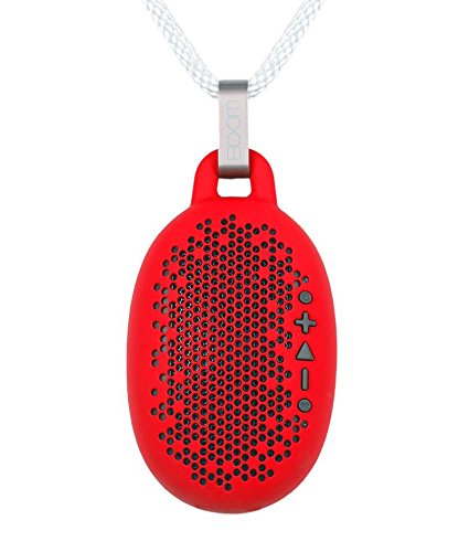 BOOM Urchin Ready 4 Anything Shock & Water Resistant Rechargeable Bluetooth Speaker with Built-in Microphone, Aux - Red