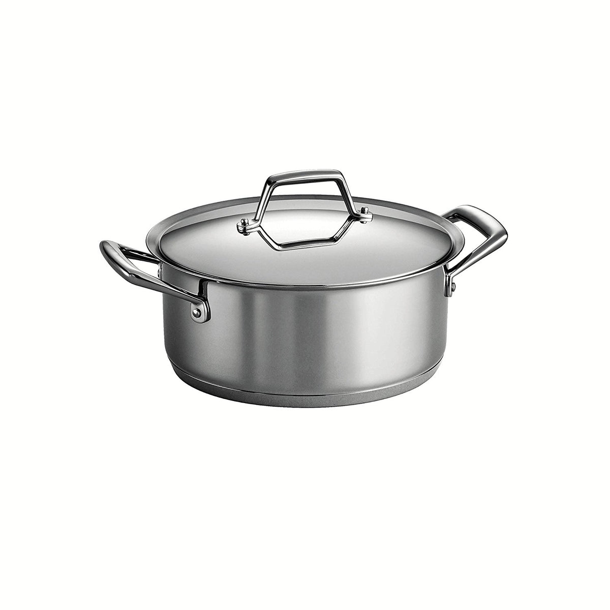 Tramontina 80101-016DS 6QT Gourmet Prima 18/10 Tri-Ply Base Covered Sauce Pot, Stainless Steel - Induction Ready, Dishwasher Safe, Oven Safe COOKPOT