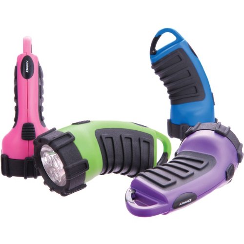 Dorcy 41-2516 29 Lumens 3 LED Carabiner Flashlight, Assorted Colors - Includes 3 AAA batteries