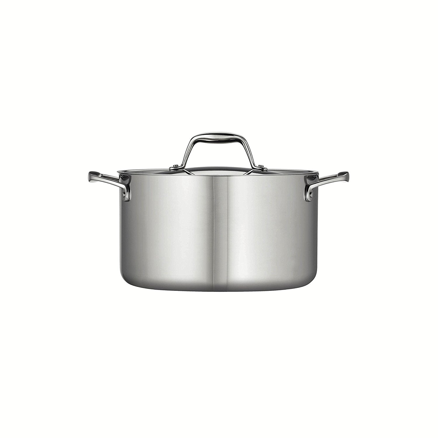 Tramontina 80116/040DS 6QT Gourmet Tri-Ply Clad Covered Sauce Pot, Stainless Steel - Induction Ready, Dishwasher Safe, Oven Safe COOKPOT