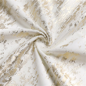 Majestic Giftware Velvet Tablecloth White Gold Mosaic Print, Style #1402