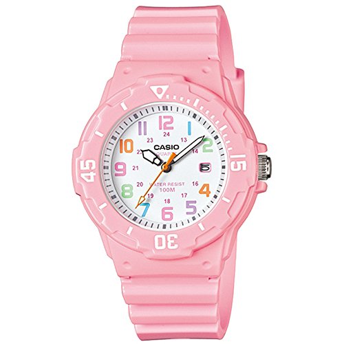 Casio LRW200H-4B2V Women's Watch, Pink with White Dial