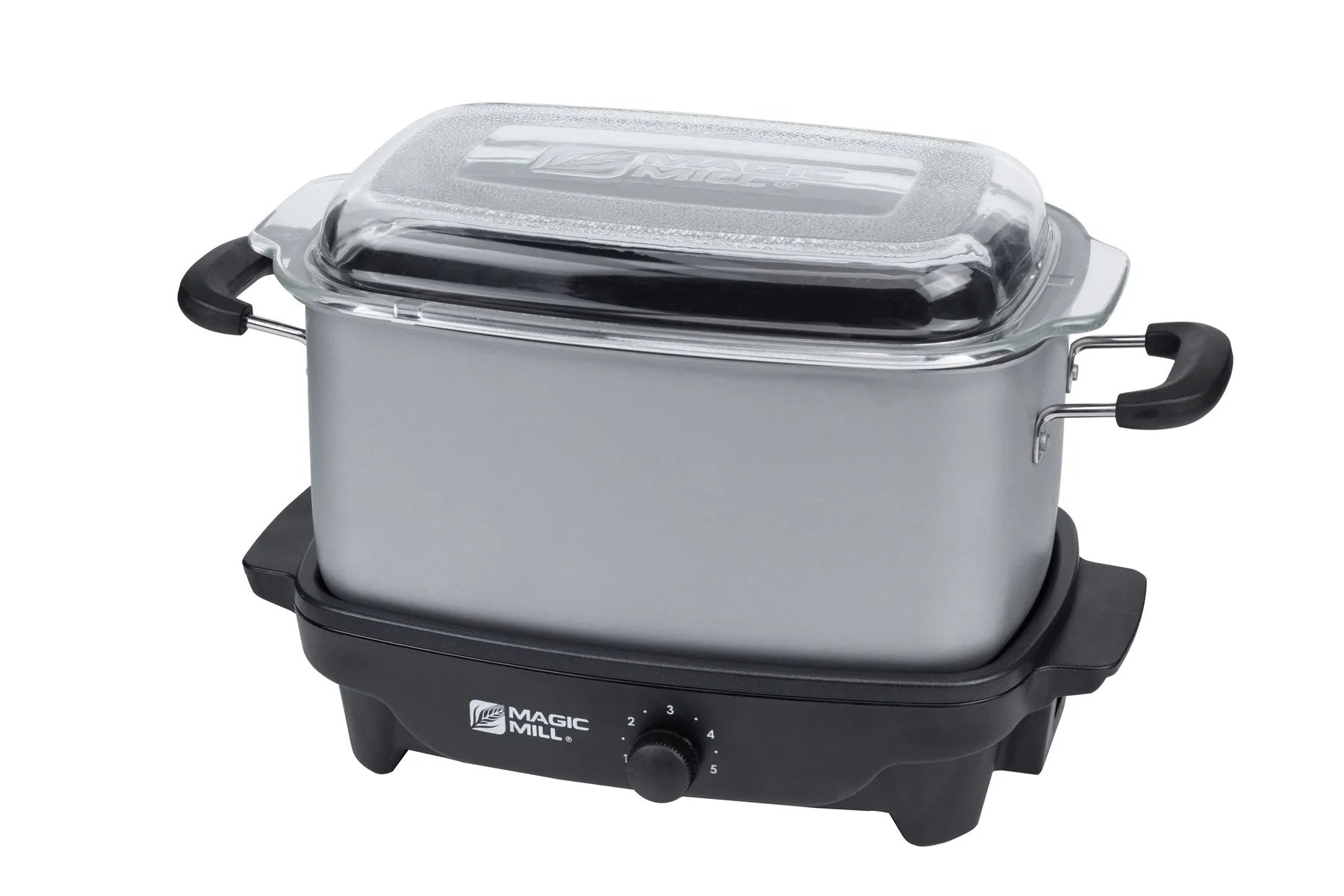 Magic Mill 5qt Slow Cooker With Flat Glass Cover