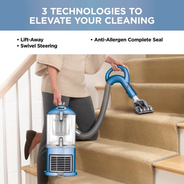 Shark - Navigator Lift Away Upright Vacuum Refurbished, Blue