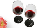 Carteret Collection 16 Oz Chalkable Base Wine Water Goblets Glasses, Set of 4 (8.2x3x3")