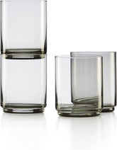Lenox Tuscany Classics Stackable 4 Piece Tall Glass Set, Smoke