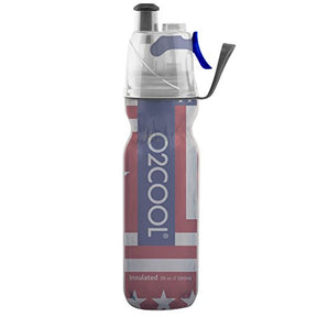 O2COOL Mist 'N Sip 20oz Insulated Misting Water Bottle With No Leak Pull Top Spout -  Assorted Colors