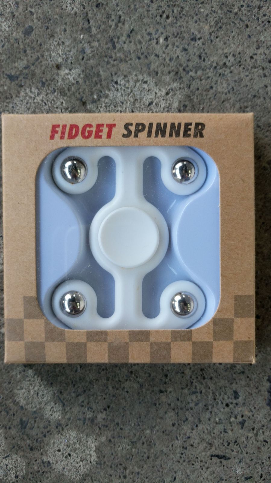 4 Sided Fidgit Fidget Spinner, White