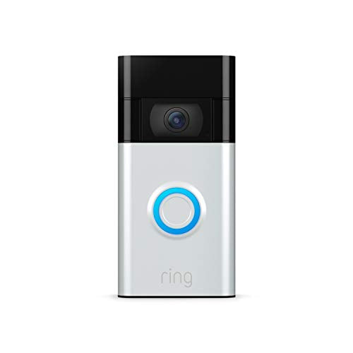 Ring Video Doorbell, Satin Nickel, 2020 Version