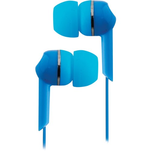 COBY CVE56BLU Jammerz Moods Super Bass Digital Stereo Earphones Earbuds, Blue