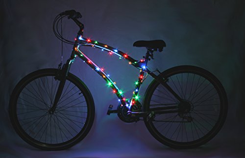 Brightz Cosmic LED Bicycle Bike Frame Light, Multicolor - 3 AA batteries required