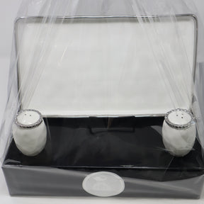Vort Gift - Silver Rim Tray with Salt & Pepper Shakers