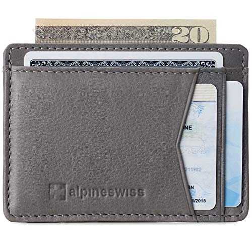 Alpine Swiss Men's RFID Leather Money Clip
