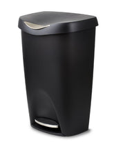 Umbra Brim Step On Trash Can, Black, 13 Gallon