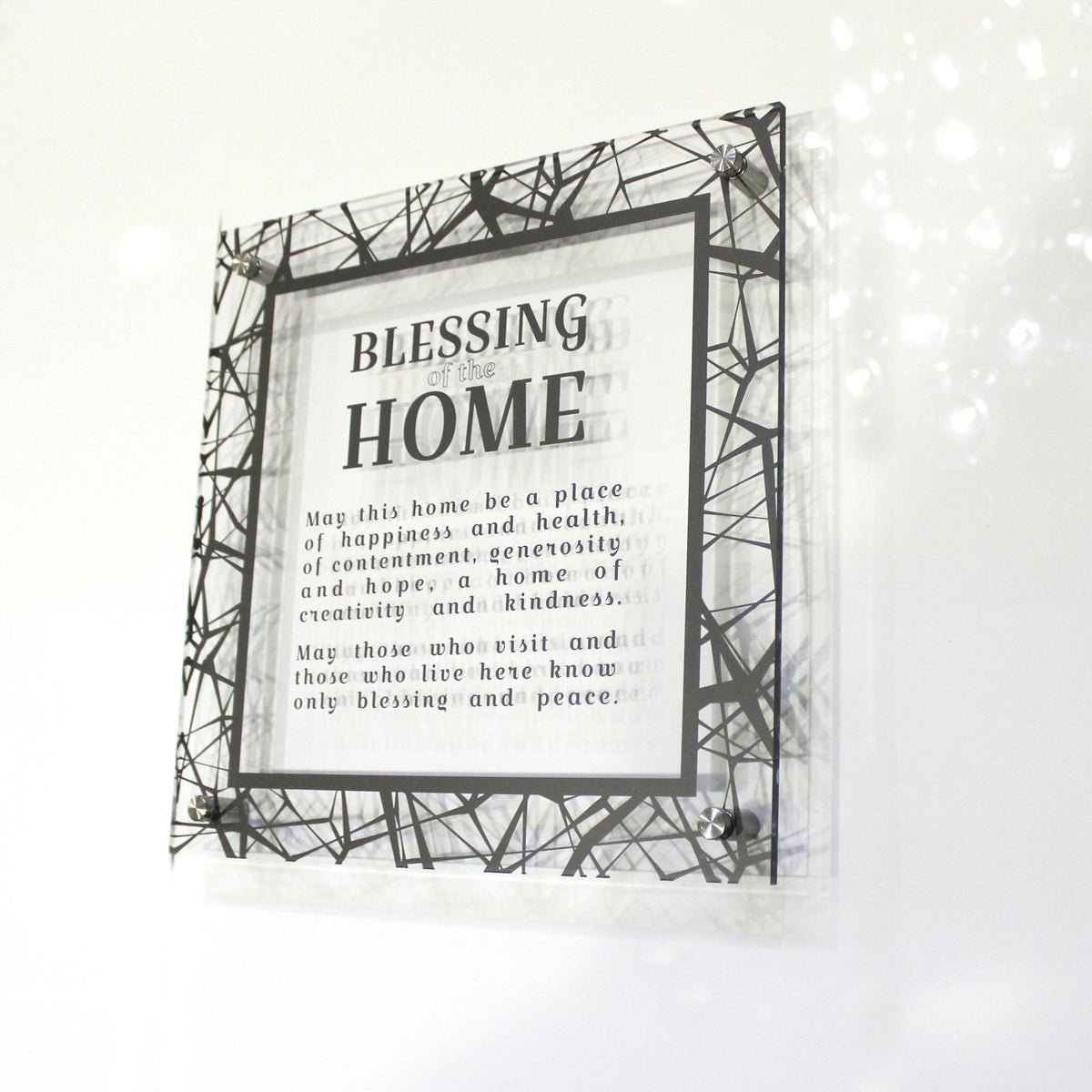 Waterdale Lucite Birchat Habayit Cracked Gray English - 12x12