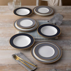 Noritake Blueshire 16 Piece Fine Bone China Dinnerware Set, Service for 4
