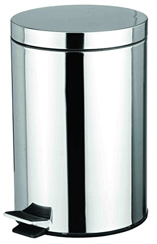 Home Basics 12Qt Garbage / Trash Can (Stainless Steel)