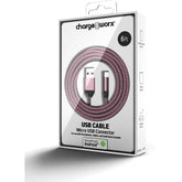 Chargeworx 6 FT Micro USB Cable, Rose Gold
