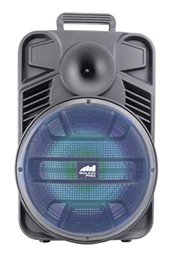 Naxa Electronics Portable Bluetooth Party Speaker with Disco Light, 12-inch, Black