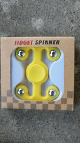 4 Sided Fidgit Fidget Spinner, Yellow