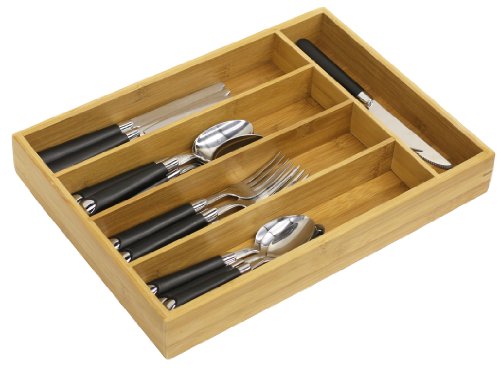 Home Basics CT01009 Cutlery Tray, Bamboo