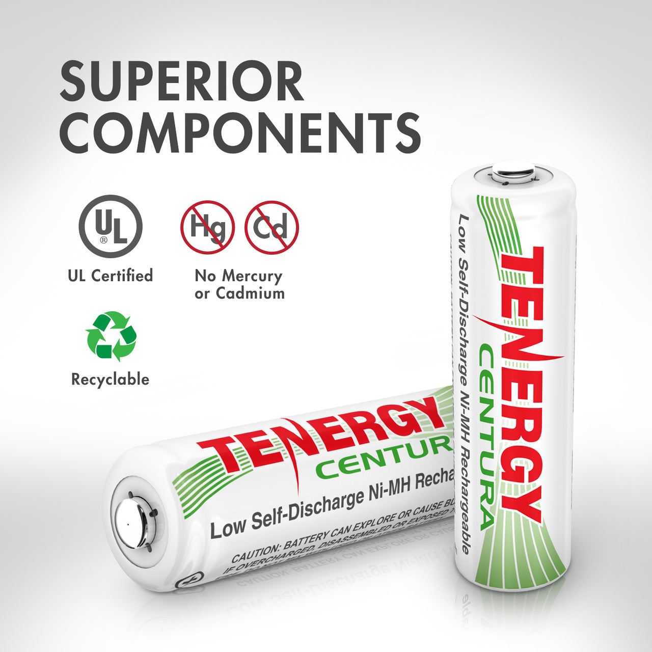Tenergy - AA Rechargeable Battery Pre-Charged Battery - 4Pcs
