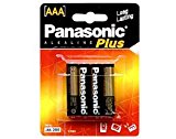 Panasonic AM-4PA/4B Alkalineplus AAA Batteries, 4 Pack AAABATT4PK