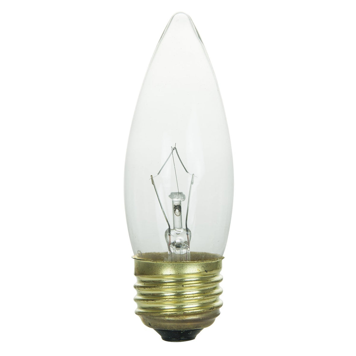 Sunlite 40ETC/32 120 Volt 40 Watt Medium Base Incandescent Torpedo Tip Chandelier Lamp
