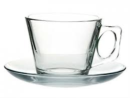 Pasabahce 6.5 Oz Glass Vela Tea Cup, Set of 6 (5.5" diameter)