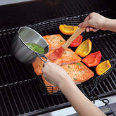 Jim Beam Stainless Steel Basting Pot & Silicone Spoon Brush