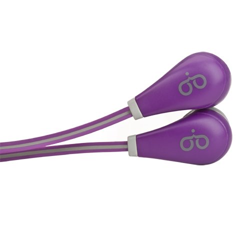 PureGear 02-001-01517 PureBoom Triangle Cable Premium Stereo Earphones Earbuds, Purple - Retail Packaging