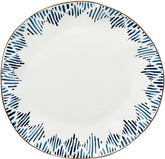 Lenox Blue Bay Ikat Porcelain Dinnerware 11" Dinner Plates, Set of 4