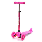 ChromeWheels Three Wheels Kick Scooter for Kids with Adjustable Height, Extra-Wide Deck, PU Flashing Light Up Wheels, for Children from 3 to 6 Years, Pink