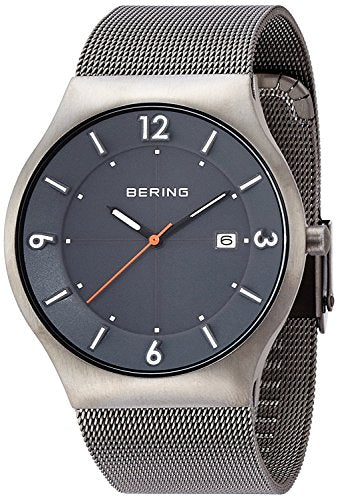 Bering Time14440-077 Men's Classic Solar Analog Watch, Gray